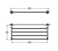 Полка для полотенец CZR-F-8983 Хром CEZARES
