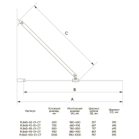 Шторка на ванну 1000x1500 цвет профиля Хром Стекло Прозрачное PL84-100-01-C7 Veconi