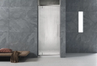 Душевая дверь распашная VN33R-80-06-C7 800x1950 Цвет профиля Хром Стекло Дождь Veconi