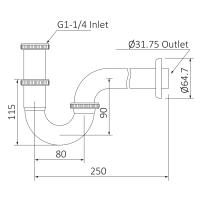 Сифон для раковины Timo 961/16L белый матовый