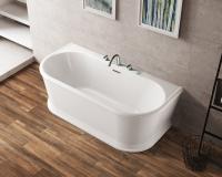 Пристенная, овальная акриловая ванна  1500x800x600 BB408-1500-800 BELBAGNO