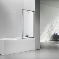 Шторка на ванну 900x1500 PL85GR-90-01-C7 цвет профиля Брашированный графит стекло Прозрачное Veconi