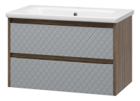 CHESTER - 80 Тумба подвесная с 2 ящ. + раковина УТ000022881 Brevita