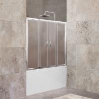 Шторка на ванну в проём UNIQUE-VF-2-150/180-140-P-Cr (1500-1800)x1400 BelBagno