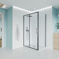 Душевой угол раздвижной E1-SP-GR-13070-01-C9 1300х700x1950 Цвет профиля Графит брашинг Стекло  Прозрачное Veconi