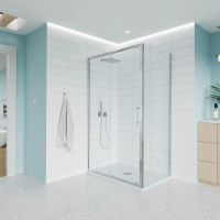 Душевой угол раздвижной E1-SP-CH-150110-01-C9 1500х1100x1950 Цвет профиля Хром Стекло  Прозрачное Veconi