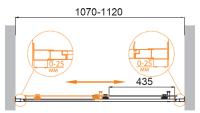 Дверь в проем. MOLVENO-BF-1-110-C-Cr-IV 1100x1950 Cezares